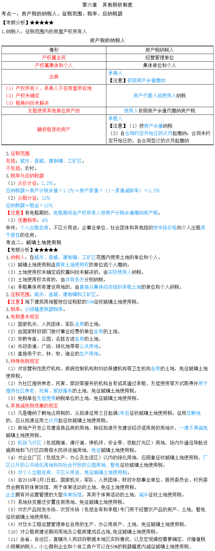 2023年中級經(jīng)濟(jì)師《財政稅收》備考知識點(diǎn)（6）