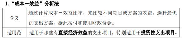 中級經(jīng)濟師《財政稅收》考點精編：財政支出效益分析的方法