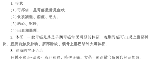 2022年中西醫(yī)助理醫(yī)師考試考點：胃癌