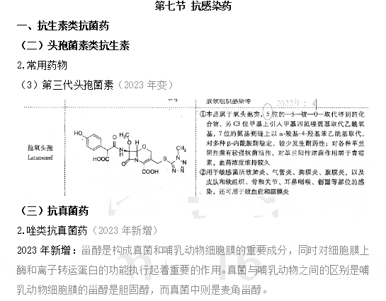 2023年執(zhí)業(yè)藥師《藥學專業(yè)知識一》教材變動內容