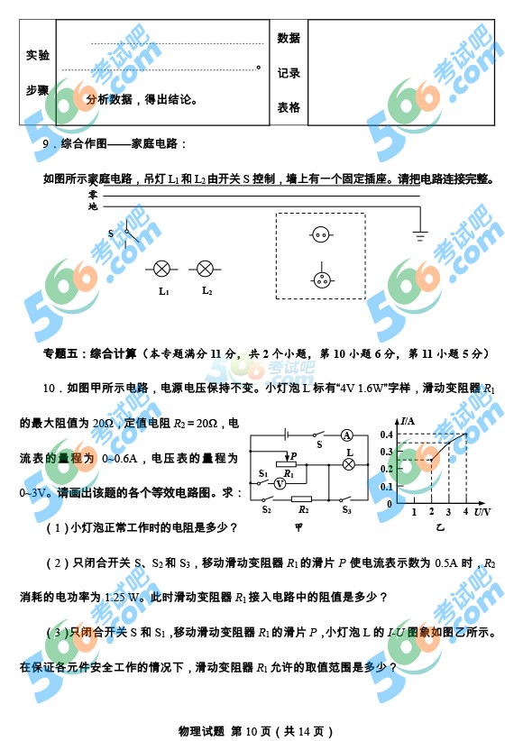 考試吧:2016年青島中考物理試題