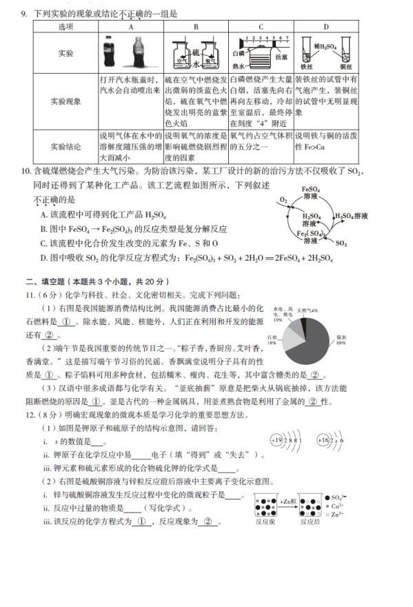2018年新疆烏魯木齊中考化學(xué)真題及答案已公布