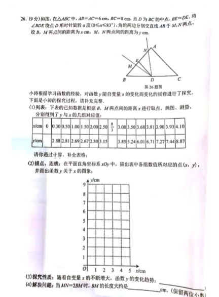 2019年甘肅蘭州中你考《數(shù)學(xué)》真題已公布