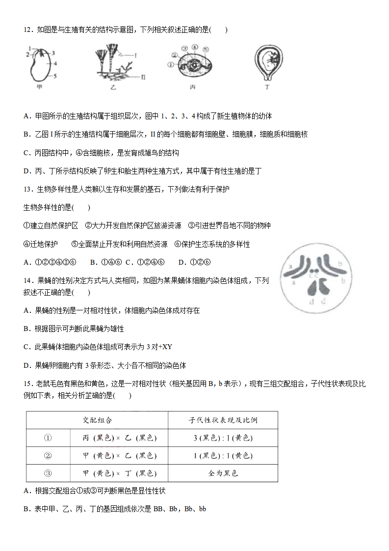 2019內(nèi)蒙古呼和浩特中考生物真題及答案已公布