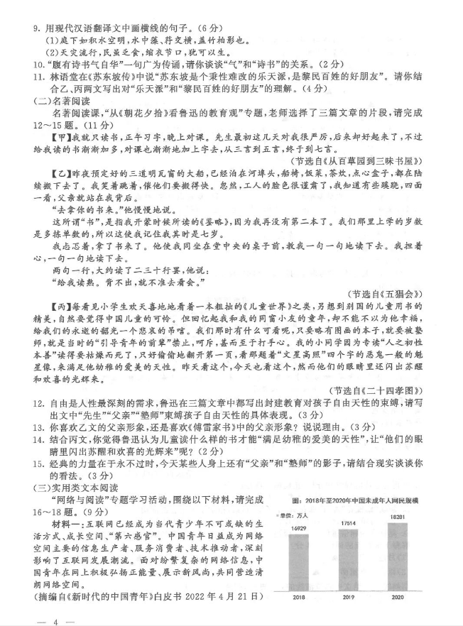 2022年江蘇連云港中考語文真題及答案已公布