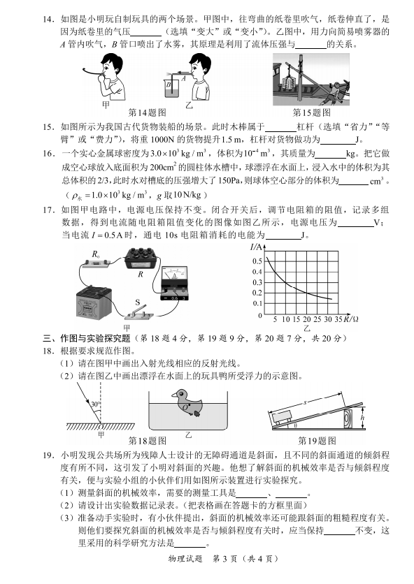 2022年海南中考物理真題及答案已公布