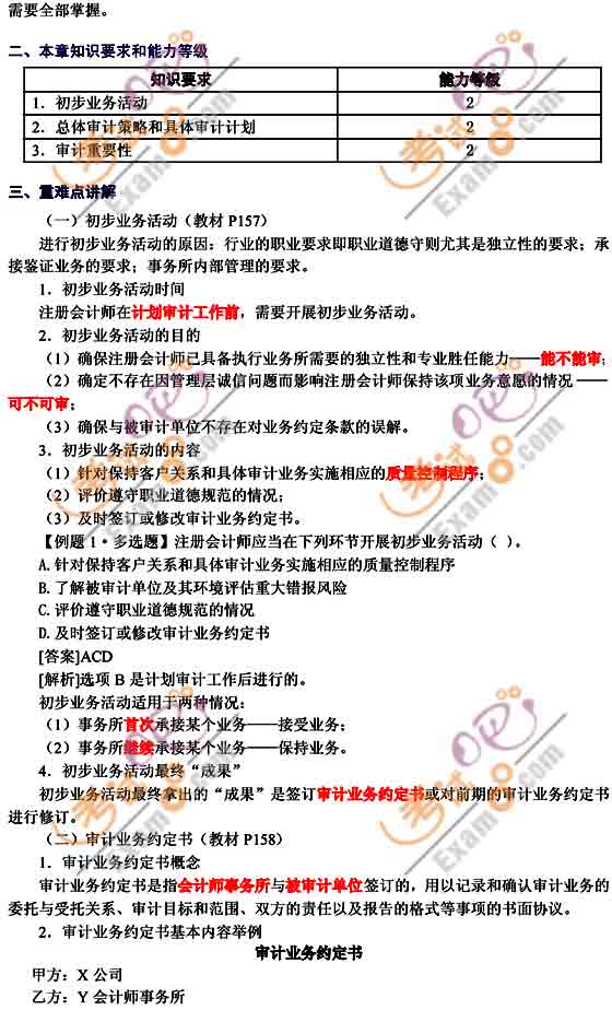 2010年注冊(cè)會(huì)計(jì)師考試《審計(jì)》輔導(dǎo)班預(yù)習(xí)講義(12)